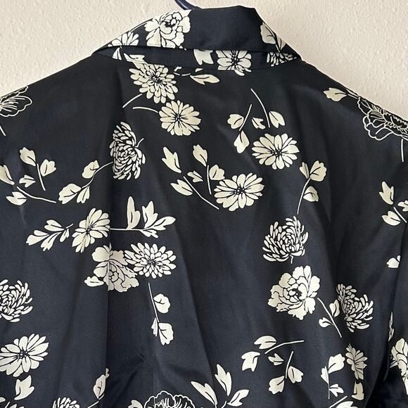 Vintage Notations button up satin floral shirt dark academia fairy whimsigoth M - Picture 12 of 16